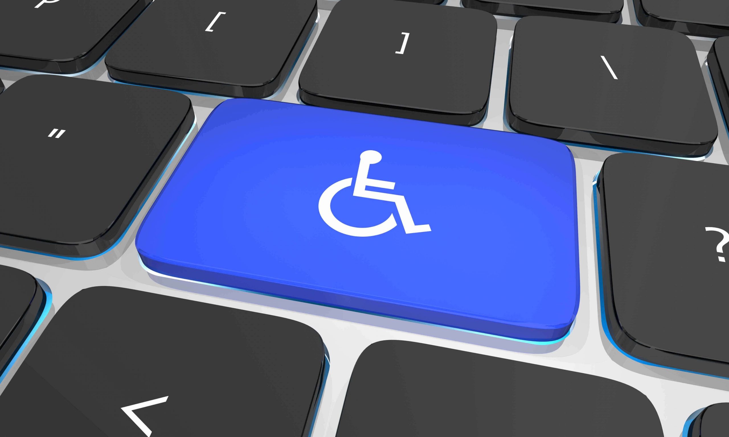 Keyboard computer disability button - Americans Disabilities Act